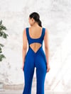 İspanyol Scrunch Butt Jumpsuit  Saks Rengi 1506