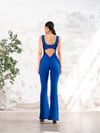 İspanyol Scrunch Butt Jumpsuit  Saks Rengi 1506