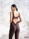 İspanyol Scrunch Butt Jumpsuit Kahverengi 1505
