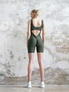 Şort Scrunch Butt Tulum Haki Renk 1702