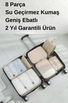 8 PARÇA Seyahat Valiz İçi Organizer - Bavul Ambalaj Seti Saklama Kutuları, Hurç - 2 YIL GARANTİ