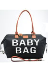 Baby Bag Tasarım 3 Lü Set Siyah Anne Bebek Bakım Ve Kadın Çantası