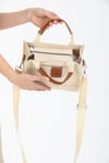 Kadın Krem Kanvas Çapraz Askılı Mini The Tote Bag El Omuz Çanta