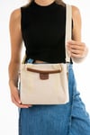 Kadın Siyah Kanvas Çapraz Askılı Mini The Tote Bag El Omuz Çanta
