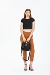 Kadın Siyah Kanvas Çapraz Askılı Mini The Tote Bag El Omuz Çanta