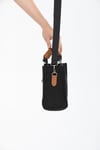 Kadın Siyah Kanvas Çapraz Askılı Mini The Tote Bag El Omuz Çanta