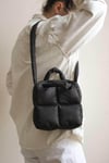 Puffer Kabartmalı Puf Kumaş Kapitoneli Shopper Kadın Çantası