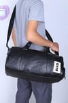 Unisex Su Geçirmez Profesyonel Siyah Spor Çantası - Fitness Sporcu Çantası No 19