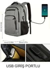 Woys 4 Bölmeli USB Portlu Business ve Seyahat Kullanım İçin Sırt Çantası