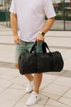 Woys Siyah Renk Silindir Spor Çantası - GYM Çantası