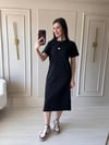 Modal Kumaş Basic Elbise Siyah-1017