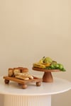 2 Li 25/10 Lucca Ve 17x25 Cm Risus Ahşap Dikdörtgen Pasta Sunum Servis Tabağı Seti