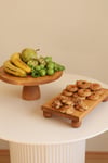 2 Li 29/12 LuccaVe 17x30 Cm Risus Ahşap Dikdörtgen Pasta Sunum Servis Tabağı Seti