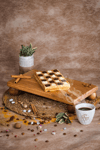 2 Li 29/12 LuccaVe 17x30 Cm Risus Ahşap Dikdörtgen Pasta Sunum Servis Tabağı Seti