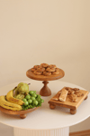 3 lü 25/14 Cm. Mummy, 25 Cm Risus Ve 17x25 Cm Risus Ahşap Pasta Sunum Servis Tabağı Seti
