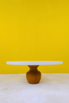 30 cm. Mdf Beyaz Tabak Nar Model Ahşap Ayaklı Pasta Sunum Tabağı