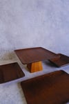 4 Lü Ligna Ahşap Rölyefli Dikdörtgen Sunum Seti (22 Piramit, 16x26, 18x18, 12,5x17) Cm Servis Seti