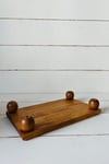 Outlet Risus Top Ayaklı 17x30 Cm Ahşap Dikdörtgen Pasta Sunum Servis Tabağı