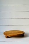 Outlet Risus Top Ayaklı 29 Cm Ahşap Yuvarlak Pasta Sunum Servis Tabağı