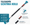 2,5 metre Teleskopik Budama Uzatma Kolu Ayarlanabilir Hafif Dayanıklı Dal Budama Aparatı