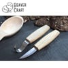 BeaverCraft S01 Ahşap Kuksa Kaşık Oyma Bıçağı Seti, 4 Parça
