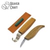 BeaverCraft S02 Ahşap Kuksa Kaşık Oyma Bıçağı Seti, 4 Parça