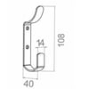 BEŞEL ÇENGEL METAL ASKI BEYAZ BA860