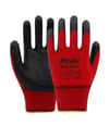 Beybi PN3 Zebra Polyester Kırmızı Örme Nitril Eldiven No:9 - 288 Çift