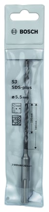 Bosch - Plus-1 Serisi, SDS-plus Kırıcı Delici Matkap Ucu 5.5*160 mm