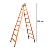 BUSE A TİPİ AHŞAP MERDİVEN 9 BASAMAK(290CM) AG-109