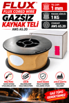 Flux Gazsız Gazaltı Kaynak Teli 1 mm 1 KG – Flux Cored Wire AWS A5.20