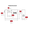 KALE KAYAR MİL.ASMA KİLİT SARI 80 MM KD001/50-280