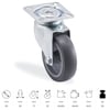 KAMA SERVİS TEKERİ GRİ DÖNER 50 MM (MTB050)