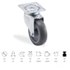 KAMA SERVİS TEKERİ GRİ DÖNER 75 MM (MTB075)