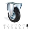 KAMA SERVİS TEKERİ SABİT 80 MM (SLP080İ)