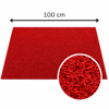Kıvırcık Paspas 14 mm 100x200 cm Kırmızı PVC Kaymaz Tabanlı