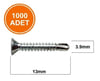 STD 3.9X13 YHB MATKAP UÇLU VİDA MS AKILLI VİDA 1000 ADET