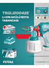 Total TSGLI20042E Lı-Ion Akülü Boya Tabancası 20V 2.0 Ah