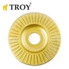 TROY 25071 Avuç Taşlamalar için Ahşap Törpü Diski, Düz Yassı, 100mm