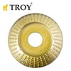 TROY 25073 Avuç Taşlamalar için Ahşap Törpü Diski, Yarı Küre, 84mm