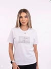 C  Kare Taş Oversize Tişört Beyaz