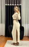 Etek Hırka Takım krem