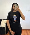 Marka Muadil Teddy Baskı Siyah Tişört