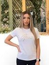 Marrk Muadil Taş Elyazı Oversize Beyaz Tişört