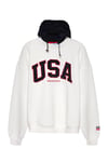 Nakış Detaylı Sweatshirt Ekru