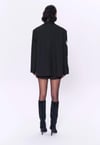 Oversize Baskı Detaylı Blazer Ceket Siyah