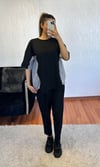 Siyah Garnili Oversize Takım