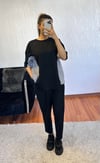Siyah Garnili Oversize Takım