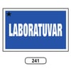 Ergündoğdu 241 Laboratuvar PVC Uyarı Levhası 25 x 35 cm