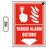 Ergündoğdu 294 Yangın Alarmı PVC Uyarı Levhası 25 x 35 cm